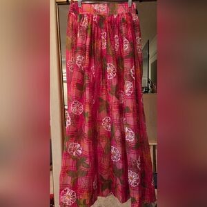 Vintage Handmade Floral Pink Women's Skirt